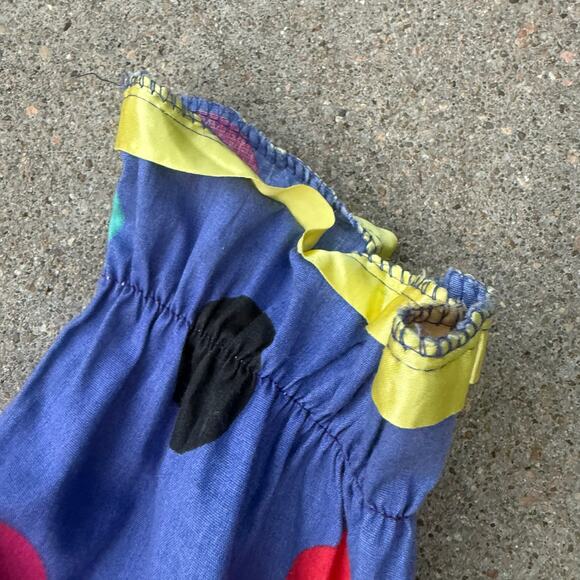 Vintage handmade blue Polkadot clown suit with pom detail on front MEDIUM? - Picture 9 of 13